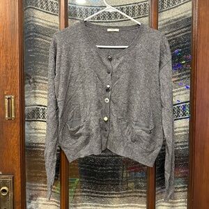 Anthropologie Take Two Wool Cashmere Gray Women's Cardigan Poetcore Academia
